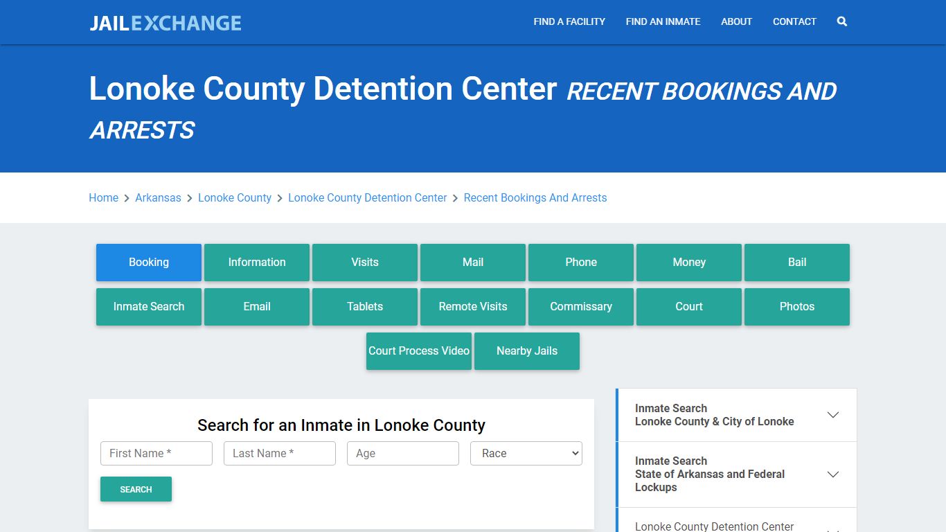 Lonoke County Detention Center Recent Bookings And Arrests - Jail Exchange